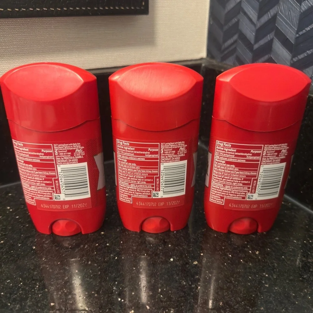 3x Old Spice STEEL TITAN Antiperspirant Deodorant Scented Aged Oak New Exp 11/26